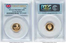 Elizabeth II gold Proof 10 Pounds (1/10 oz) 2012 PR70 Deep Cameo PCGS, cf. KM1008 (2012 Unlisted), S-BGC3. First Strike. HID09801242017 © 2025 Heritag...