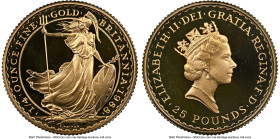 Elizabeth II gold Proof "Britannia" 25 Pounds (1/4 oz) 1988 PR69 Ultra Cameo NGC, KM951. HID09801242017 © 2025 Heritage Auctions | All Rights Reserved...
