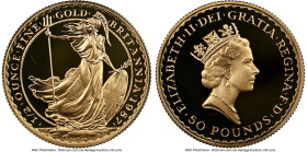 Elizabeth II gold Proof "Britannia" 50 Pounds (1/2 oz) 1987 PR69 Ultra Cameo NGC, KM952. HID09801242017 © 2025 Heritage Auctions | All Rights Reserved...