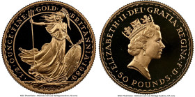 Elizabeth II gold Proof "Britannia" 50 Pounds (1/2 oz) 1989 PR69 Ultra Cameo NGC, KM952. HID09801242017 © 2025 Heritage Auctions | All Rights Reserved...