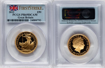 Elizabeth II gold Proof "Britannia" 50 Pounds (1/2 oz) 2012 PR69 Deep Cameo PCGS, cf. KM1010 (2012 Unlisted). First Strike. HID09801242017 © 2025 Heri...