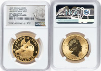 Elizabeth II gold Proof "Mayflower 400th Anniversary" 100 Pounds (1 oz) 2020 PR70 Ultra Cameo NGC, KM-Unl. Mintage: 500. First Day of Issue. HID098012...