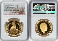 Elizabeth II gold Proof "King James I" 100 Pounds (1 oz) 2022 PR70 Ultra Cameo NGC, S-BMGA2. Mintage: 610. British Monarchs series. Seventh coin struc...