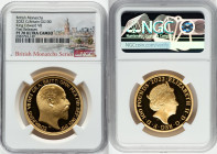Elizabeth II gold Proof "King Edward VII" 100 Pounds (1 oz) 2022 PR70 Ultra Cameo NGC, S-BMGA4. Mintage: 610. British Monarchs series. First Releases....