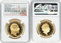 Elizabeth II gold Proof "King Edward VII" 100 Pounds (1 oz) 2022 PR69 Ultra Cameo NGC, S-BMGA4. Mintage: 610. British Monarchs series. First Releases....