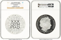 Elizabeth II silver Proof "London 2012 Olympics" 500 Pounds (1 Kilo) 2012 Gem Proof NGC, KM1235. Mintage: 2,012. 100mm. Accompanied by original box an...