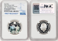 Charles III silver Colorized Proof "Luke Skywalker & Princess Leia" 50 Pence 2023 PR70 Ultra Cameo NGC, Mintage: 12,510. Star Wars series. First Relea...