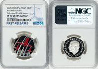 Charles III silver Colorized Proof Piefort "RAF Red Arrows" 50 Pence 2025 PR70 Ultra Cameo NGC, Mintage: 1,500. First Releases. HID09801242017 © 2025 ...
