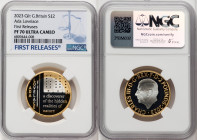 Charles III gilt-silver Proof "Ada Lovelace" 2 Pounds 2023 PR70 Ultra Cameo NGC, Mintage: 1,760. Edge Inscription: INNOVATION IN SCIENCE LOVELACE. Fir...