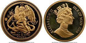 British Dependency. Elizabeth II gold Proof 1/4 Angel 1988-PM PR67 Ultra Cameo NGC, Pobjoy mint, KM195. Cross & Shield privy. HID09801242017 © 2025 He...