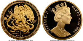 British Dependency. Elizabeth II gold Proof Angel 1988-PM PR68 Ultra Cameo NGC, Pobjoy mint, KM197. Cross & Shield privy. HID09801242017 © 2025 Herita...