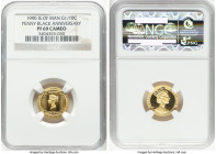 British Dependency. Elizabeth II Proof gold "Penny Black 150th Anniversary" 1/10 Crown 1990-PM PR69 Cameo NGC, Pobjoy mint, KM1427. HID09801242017 © 2...