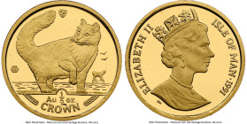 British Dependency. Elizabeth II gold "Norwegian" 1/5 Crown 1991-PM MS69 NGC, Pobjoy Mint mint, KM296. Cat Series. HID09801242017 © 2025 Heritage Auct...