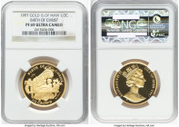 British Dependency. Elizabeth II gold Proof "Birth of Christ" 1/2 Crown (1/2 oz) 1997-PM PR69 Ultra Cameo NGC, Pobjoy mint. With Jeweled crown. HID098...