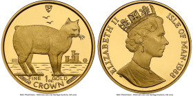 British Dependency. Elizabeth II gold "Manx" Crown 1988-PM MS67 NGC, Pobjoy Mint mint, KM245b. Cat Series. HID09801242017 © 2025 Heritage Auctions | A...