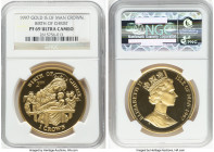 British Dependency. Elizabeth II gold Proof "Birth of Christ" Crown (1 oz) 1997-PM PR69 Ultra Cameo NGC, Pobjoy mint, cf. KM799 (listed for silver and...