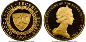 British Dependency. Elizabeth II gold Proof "200th Anniversary of Acquisition" 1/2 Sovereign 1965 PR68 Ultra Cameo NGC, KM15a. HID09801242017 © 2025 H...
