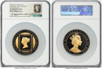 British Dependency. Elizabeth II gilt-silver Proof Ultra High Relief "Penny Black Anniversary" 10 Pounds 2020 PR70 Ultra Cameo NGC, KM-Unl. Mintage: 9...