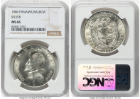 Republic silver Balboa 1966 MS66 NGC, KM27. HID09801242017 © 2025 Heritage Auctions | All Rights Reserved www.HA.com/TexasAuctioneerLicenseNotice