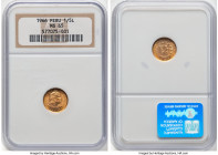Republic gold 1/5 Libra 1966-ZBR MS65 NGC, Lima mint, KM210. HID09801242017 © 2025 Heritage Auctions | All Rights Reserved www.HA.com/TexasAuctioneerL...