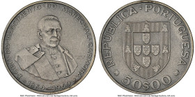 Republic silver Matte "Birth of Marechal Carmona - 100th Anniversary" 50 Escudos 1969 MS66 NGC, Imprensa Nacional (Casa da Moeda) mint, KM599. Mintage...