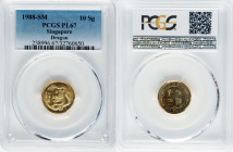 Republic gold Prooflike "Year of the Dragon" 10 Singold (1/10 oz) 1988-SM PL67 PCGS, Singapore mint. Lunar Series. HID09801242017 © 2025 Heritage Auct...