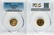 Republic gold Prooflike "Year of the Dragon" 10 Singold (1/10 oz) 1988-SM PL66 PCGS, Singapore mint. Lunar Series. HID09801242017 © 2025 Heritage Auct...
