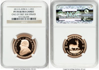 Republic gold Proof 1/2 Krugerrand (1/2 oz) 2013 PR70 Ultra Cameo NGC, South African mint, KM107. One of the First 300 Struck. HID09801242017 © 2025 H...