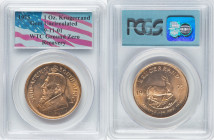 Republic gold "WTC Ground Zero Recovery" Krugerrand (1 oz) 1975 Gem Uncirculated PCGS, Pretoria mint, KM73. PCGS Holder featuring WTC ground zero reco...