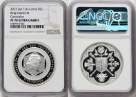 Charles III silver Proof "King Charles III Coronation" 5 Pounds (2 oz) 2023 PR70 Ultra Cameo NGC, Commonwealth mint. HID09801242017 © 2025 Heritage Au...