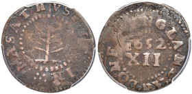 1652 Massachusetts Pine Tree Shilling Noe-20 Rarity-7 Small Planchet PCGS Genuin