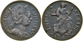 1785 Connecticut Copper. Miller-3.4-F.2. SEGS EF40