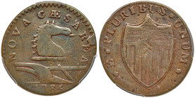 1786. New Jersey Copper. Protruding Tongue. Maris 16-L. PCGS VF20