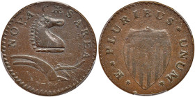1786 New Jersey. Narrow shield, curved plow beam. PCGS VF35