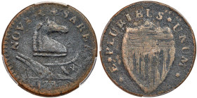 1787 New Jersey. Small planchet. Plain Shield