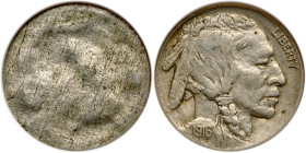 1916 Buffalo Nickel. ANACS EF45
