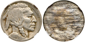 1919 MINT ERROR. Obv. Half of a split planchet (2.5 g) # 1/2. VG8