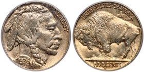 1936-S Buffalo Nickel. Repunched S. PCGS MS66