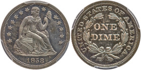 1858. PCGS PF66