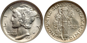 1917 Mercury Dime. NGC MS64