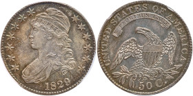 1829 Bust Half Dollar. PCGS MS65