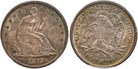 1875-S Liberty Seated 50C PCGS MS66. PCGS MS66
