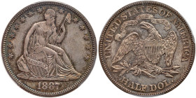 1887 Liberty Seated Half Dollar. PCGS MS66