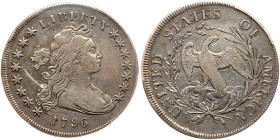 1796 Draped Bust Dollar. Small date, large letters