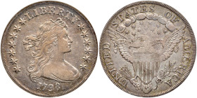 1798 Draped Bust Dollar. Large eagle. NGC EF40