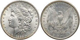 1885-O Double Die Reverse. MS63