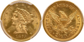 1873 $2.50 Liberty. Open 3. PCGS MS65