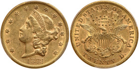 1873-S $20 Liberty. Closed 3. PCGS AU53