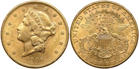 1906-S $20 Liberty. AU58