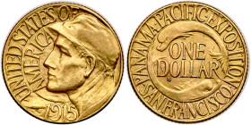 1915-S Panama-Pacific Gold $1.00. MS63